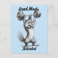 Lustige Chipmunk-Abschlusskarte - Fitnessstudio-Mo