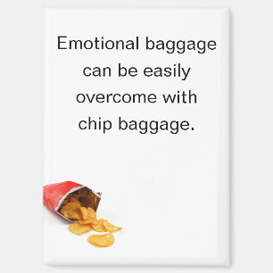 Lustige Chips Emotionale Last Kühlschrank Magnet