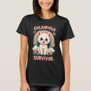 Lustige Chlamydien-Überlebende-Katzen-Meme-Witze M T-Shirt
