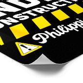 Lustige christliche Baustelle Philipper 1-6 S Poster (Ecke)