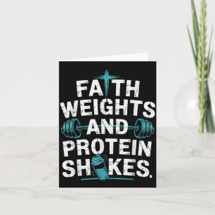 Lustige christliche Fitness-Ernährung Protein-Shak Karte