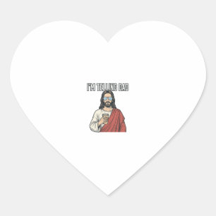 Lustige christliche Vater-Zitate Vintage Herz-Aufkleber