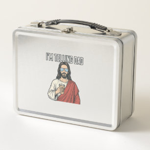 Lustige christliche Vater-Zitate Vintage Metall Brotdose