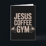Lustige christliche Workout-Jesus-Kaffee-Gym-Hante Karte<br><div class="desc">Lustiges christliches Workout-Jesus-Kaffee-Gym-Hantel-Kreuz Damen Tank Top</div>