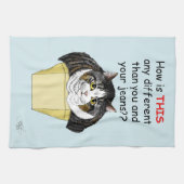 lustige Chubby Tabby Cat Box Geschirrtuch (Horizontal)