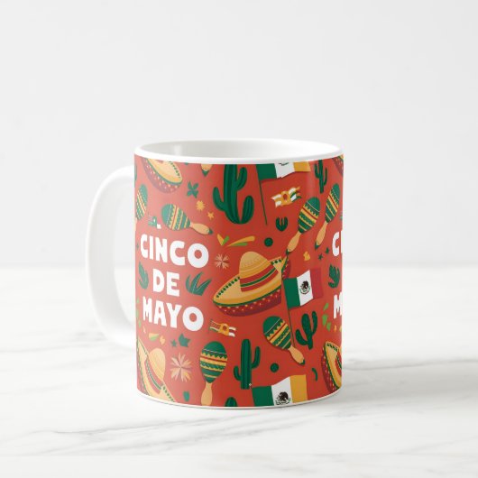 lustige Cinco de Mayo Gift Idee Kaffeetasse (Vorderseite Links)