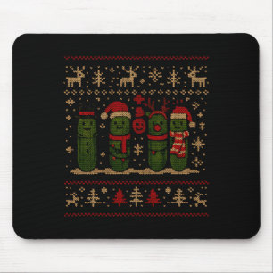Lustige Ckles Weihnachtslichter Santa Hut Xmas häs Mousepad