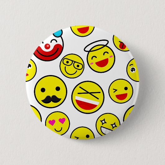 lustige Clown Emojis Button (Vorderseite)