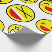 lustige Clown Emojis Geschenkpapier (Ecke)