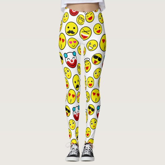 lustige Clown Emojis Leggings (Vorderseite)