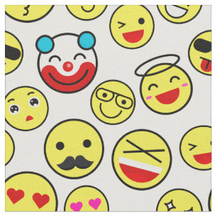 lustige Clown Emojis Stoff