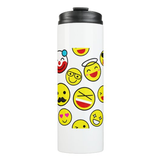 lustige Clown Emojis Thermosbecher (Vorderseite)