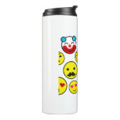 lustige Clown Emojis Thermosbecher (Nach links gedreht)