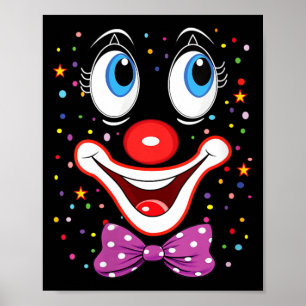 Lustige Clown-Kostüme für Kinder Karneval für Dame Poster