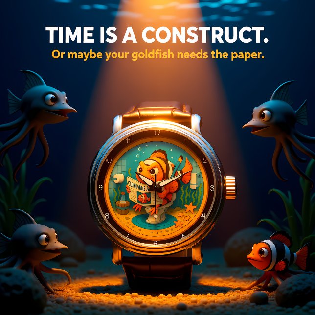 Lustige Clownfisch-Badezimmeruhr Armbanduhr (Von Creator hochgeladen)