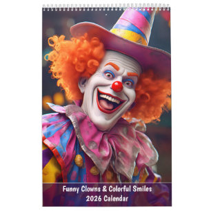 Lustige Clowns & Bunte Smileys 2026 Kalender