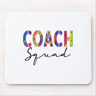 Lustige Coach-Squad-Tie-Dye-Würdigungstag-Byck-An Mousepad