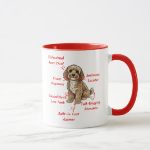 Lustige Cockapoo-Anatomie - Einzigartiges Valentin Tasse