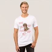 Lustige Cockapoo-Anatomie - Einzigartiges Valentin Tri-Blend Shirt (Vorderseite voll)