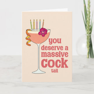 Lustige Cocktail-Geburtstagskarte für die beste Fr Dankeskarte