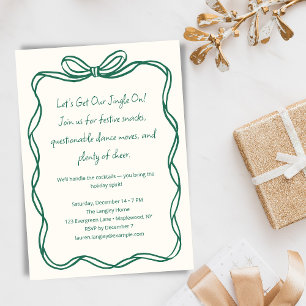 Lustige Cocktail-Schleifen-Schleife Weihnachtsfeie Feiertagskarte