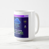 Lustige Coding-Residenz, Retro-Synthwave-Neon-Hack Kaffeetasse (VorderseiteRechts)