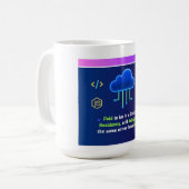 Lustige Coding-Residenz, Retro-Synthwave-Neon-Hack Kaffeetasse (Vorderseite Links)