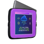 Lustige Coding-Residenz, Retro-Synthwave-Neon-Hack Laptopschutzhülle (Vorne Rechts)