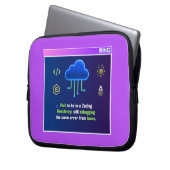 Lustige Coding-Residenz, Retro-Synthwave-Neon-Hack Laptopschutzhülle (Vorderseite Links)