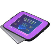 Lustige Coding-Residenz, Retro-Synthwave-Neon-Hack Laptopschutzhülle (Vorne Knopf)