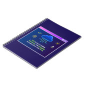 Lustige Coding-Residenz, Retro-Synthwave-Neon-Hack Notizblock (Linke Seite)