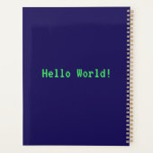 Lustige Coding-Residenz, Retro-Synthwave-Neon-Hack Planer (Rückseite)