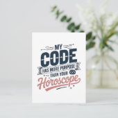 Lustige Coding-Zitat AI-Programmierer-Design Postkarte (Stehend Vorderseite)