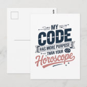 Lustige Coding-Zitat AI-Programmierer-Design Postkarte (Vorne/Hinten)