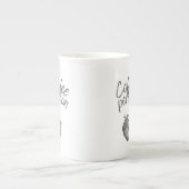 Lustige Coffee Person Typografie  Porzellantasse (Vorderseite)