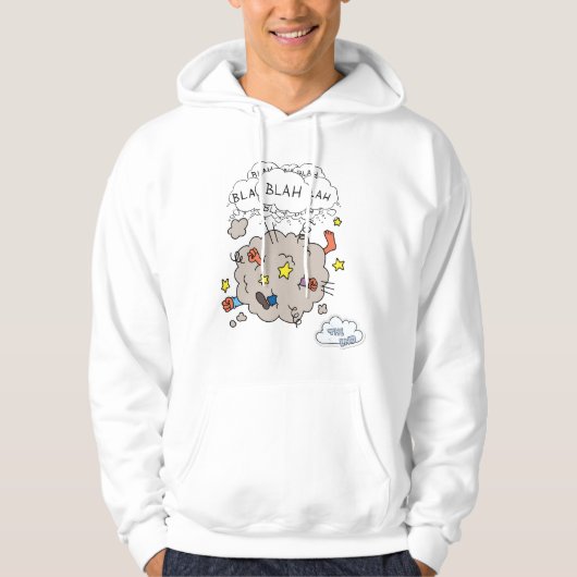 Lustige Comic-Kampf-Wolke Herren Pullover Hoodie (Vorderseite)