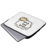 Lustige Comic-Style-"Halt die Klappe"-Laptop-Hülle Laptopschutzhülle (Vorne Knopf)