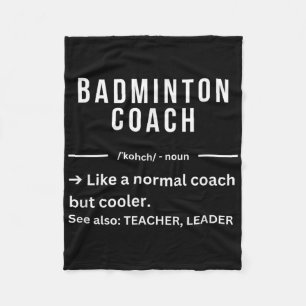 Lustige coole Badminton-Trainer-Zitate Fleecedecke