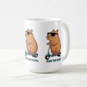 Lustige Coole Capybara Roller Vibes Tasse (VorderseiteRechts)