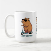 Lustige Coole Capybara Roller Vibes Tasse (Links)