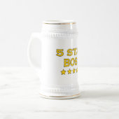 Lustige coole Chefs: Fünf Stern-Chef Bierglas (Vorderseite Links)