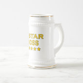 Lustige coole Chefs: Fünf Stern-Chef Bierglas (VorderseiteRechts)
