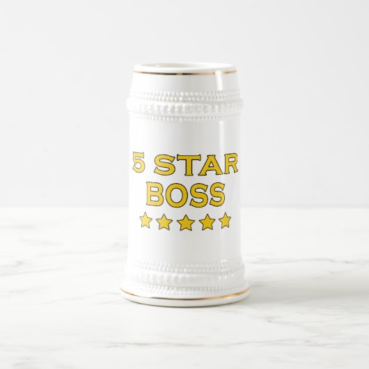 Lustige coole Chefs: Fünf Stern-Chef Bierglas (Mittel)