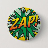 Lustige coole Comic- Pop-Art-ZAP Button (Vorderseite)