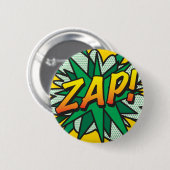 Lustige coole Comic- Pop-Art-ZAP Button (Vorne & Hinten)