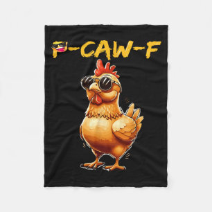 Lustige Coole Huhn Sungles Caw F Humor Für Männer Fleecedecke