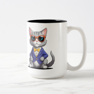 Lustige Coole Katze Tasse | Süßes Geschenk für Kat