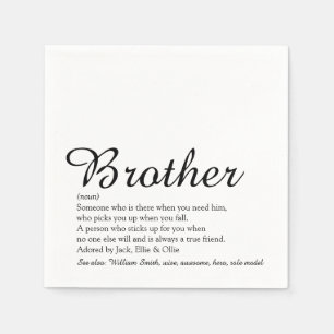 Lustige Coole Moderne Bester Je Bruder Definition Serviette