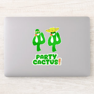 Lustige Coole Party Kaktus Set Aufkleber