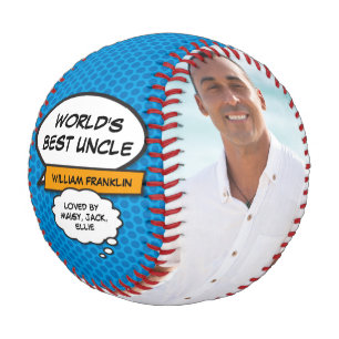 Lustige coole Welt beste Onkel Comic-Photo Baseball